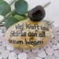 Preview: Glücksstein mit einem Trommelstein als Geburtstag Geschenk