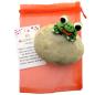 Preview: Glücksstein mit Frosch und einer Geschenkkarte auf einem Organza Säckchen