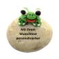 Preview: Personalisierbarer Glücksstein mit Frosch