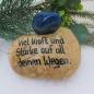 Preview: Glücksstein mit blauem Edelstein