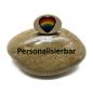 Preview: Gedenkstein für Sternenkind mit handbemalten Regenbogenherz und individuellen Wunschtext