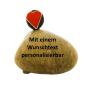 Preview: Personalisierbarer Grabstein mit rotem Herz