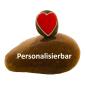 Preview: Grabschmuch personalisierbar mit rotem Herz.