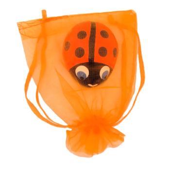 Marienkäfer in einem Organza-Säckchen
