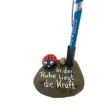 Stiftehalter mit Marienkäfer für Schreibtisch / Büro, Geburtstag Geschenk
