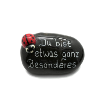 Glücksbringer Stein mit einem Text