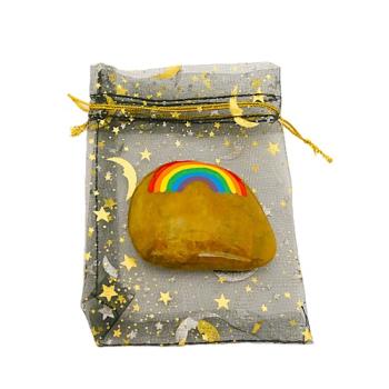 Grabstein, Grabschmuck mit Regenbogen-