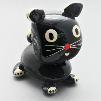 Handbemalter Naturstein als Katzen Figur ca. 25 cm