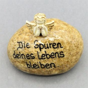 Trauerstein mit Engel Schutzengel mit Wunschtext