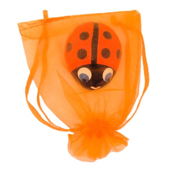 Marienkäfer in einem Organza-Säckchen