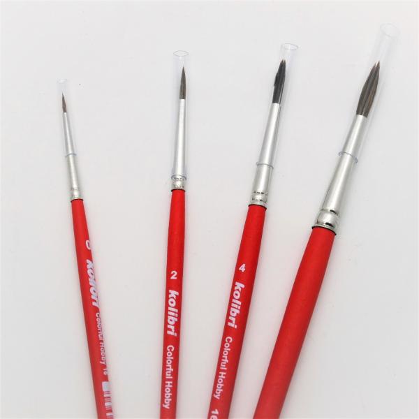 Pinselset zum bemalen ihrer Kunststeine und Flußkiesel (Inhalt 4 Pinsel)