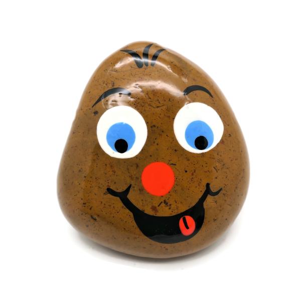 Schmunzelstein lachendes Gesicht