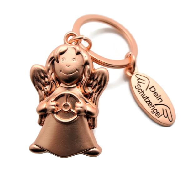 Schutzengel Schlüsselanhänger in Bronze
