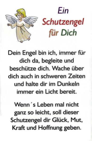 Schutzengel Geschenkkarte mit Engel Spruch