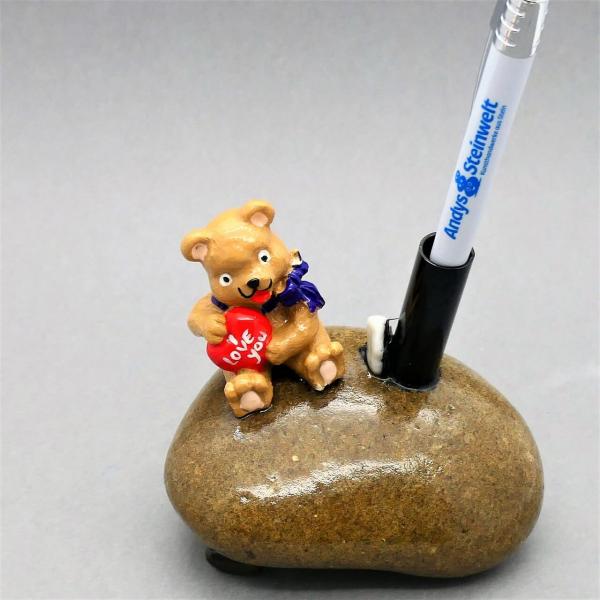 Stifthalter mit Bär "I Love you" für Schreibtisch/Büro